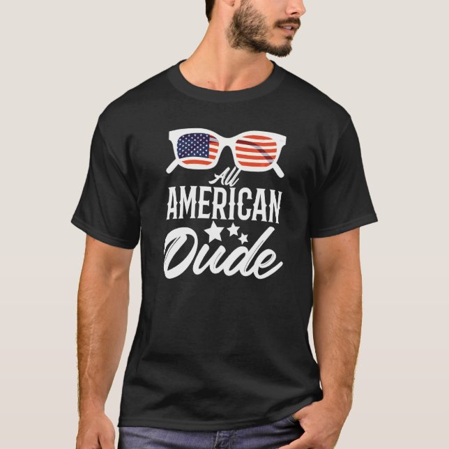 All amerikansk kille 4:e juli-familjen Matching Su T Shirt (Framsida)