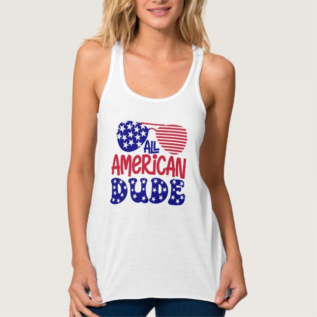 All amerikansk kompis-32286 linne med racerback  (Framsida)