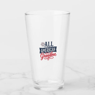 All Amerikansk Mormor Patriotisk Eldshow Design_1 Glaskopp
