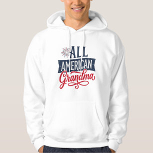 All Amerikansk Mormor Patriotisk Eldshow Design_1 Hoodie