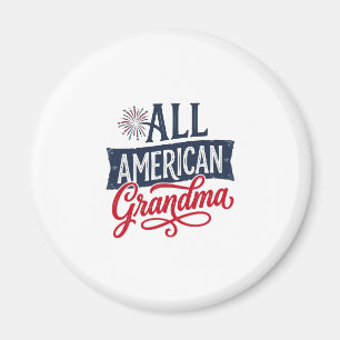 All Amerikansk Mormor Patriotisk Eldshow Design_1 Magnet