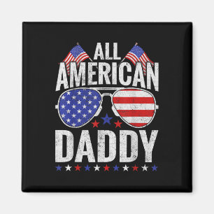 All amerikansk pappa sungles Family Patriotic 4:e Magnet