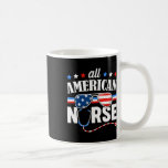 All amerikansk sjuksköterska 4 juli Patriotic USA  Kaffemugg<br><div class="desc">All amerikansk sjuksköterska 4 juli Patriotic USA flagga Nursing 2</div>