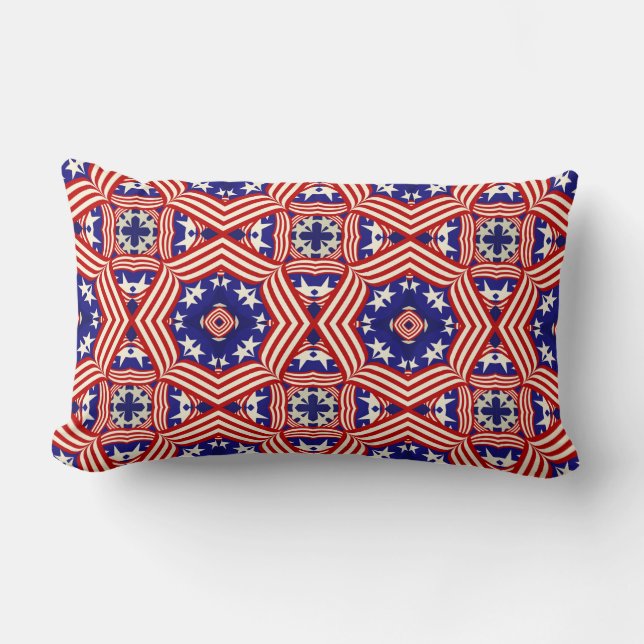 All amerikansk Star Spanged Accent Pillow Lumbarkudde (Framsida)