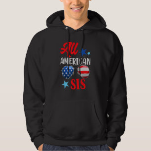All amerikansk Syrran 4:e juli Sunglass Amerikansk Hoodie
