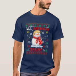 All amerikansk Trump Julafton Snögubbe president T Shirt