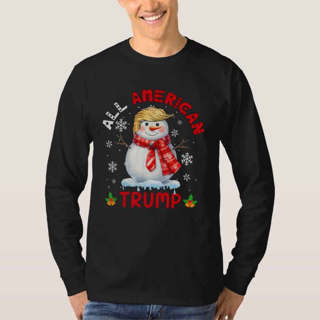 All amerikansk Trump-president i Snögubbe T Shirt (Framsida)