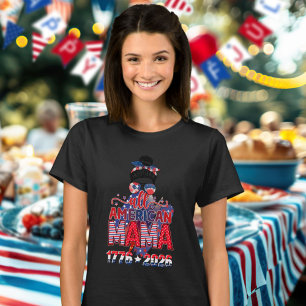 All Amerikanska Mamma 1776 2026 USA Firande T Shirt