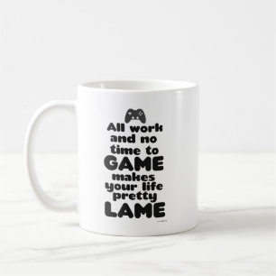 All arbetstid till Video Gamer Life Motto Kaffemugg