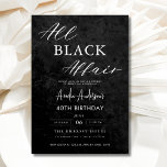 All Black Affair 40:e födelsedag Party Elegant Inbjudningar<br><div class="desc">Fira i stil med denna All Black Affair Födelsedagsfest Modern Elegant-inbjudan, det perfekt sättet att tillkännage en oförglömlig kväll. Den här eleganta och sofistikerade designen har en slående svart bakgrund med minimalistiska accenter för ett litet klassskikt. Anpassa den med din händelseinformation för att ange tonen för chicen firande. Vare sig...</div>