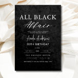 All Black Affair Födelsedagsfest Modern Elegant Inbjudningar<br><div class="desc">Fira i stil med denna All Black Affair Födelsedagsfest Modern Elegant-inbjudan, det perfekt sättet att tillkännage en oförglömlig kväll. Den här eleganta och sofistikerade designen har en slående svart bakgrund med minimalistiska accenter för ett litet klassskikt. Anpassa den med din händelseinformation för att ange tonen för chicen firande. Vare sig...</div>