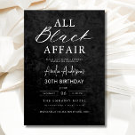 All Black Affair Födelsedagsfest Modern Elegant Inbjudningar<br><div class="desc">Fira i stil med denna All Black Affair Födelsedagsfest Modern Elegant-inbjudan, det perfekt sättet att tillkännage en oförglömlig kväll. Den här eleganta och sofistikerade designen har en slående svart bakgrund med minimalistiska accenter för ett litet klassskikt. Anpassa den med din händelseinformation för att ange tonen för chicen firande. Vare sig...</div>
