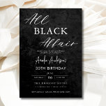 All Black Affair Födelsedagsfest Modern Elegant Inbjudningar<br><div class="desc">Fira i stil med denna All Black Affair Födelsedagsfest Modern Elegant-inbjudan, det perfekt sättet att tillkännage en oförglömlig kväll. Den här eleganta och sofistikerade designen har en slående svart bakgrund med minimalistiska accenter för ett litet klassskikt. Anpassa den med din händelseinformation för att ange tonen för chicen firande. Vare sig...</div>