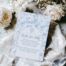 All Blue Toile Safari Animal Pojke Shower Tilläggskort