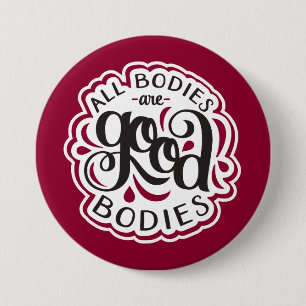 All Bodies är bra förkroppsligar 3" rött knäpp Knapp