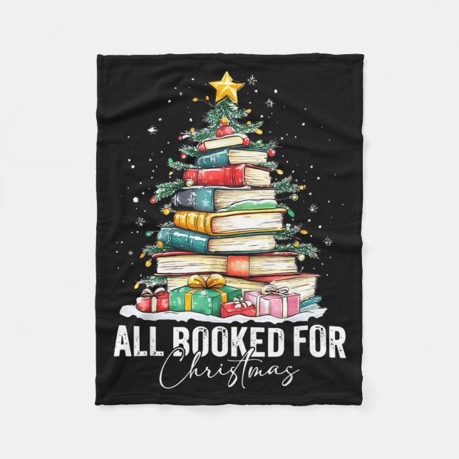 All Booked For Christmas Coquette Books Teacher Xm Fleecefilt (Framsidan)