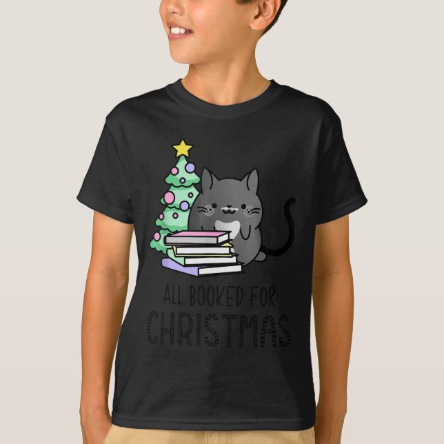 All Booked For Christmas Cozy Mystery, Book Lovers T Shirt (Framsida)