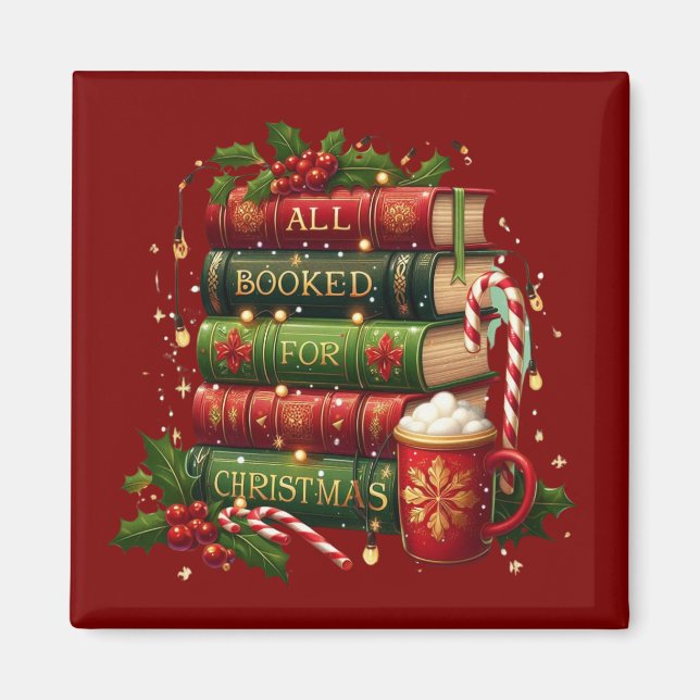 All booked for Christmas Magnet (Framsidan)