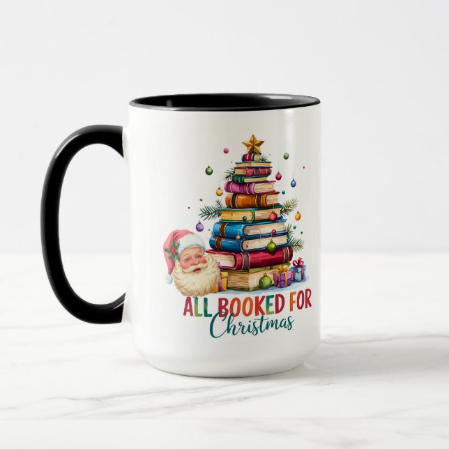 All Booked for Christmas Mug | Book Lover Gift | Mugg (Vänster)