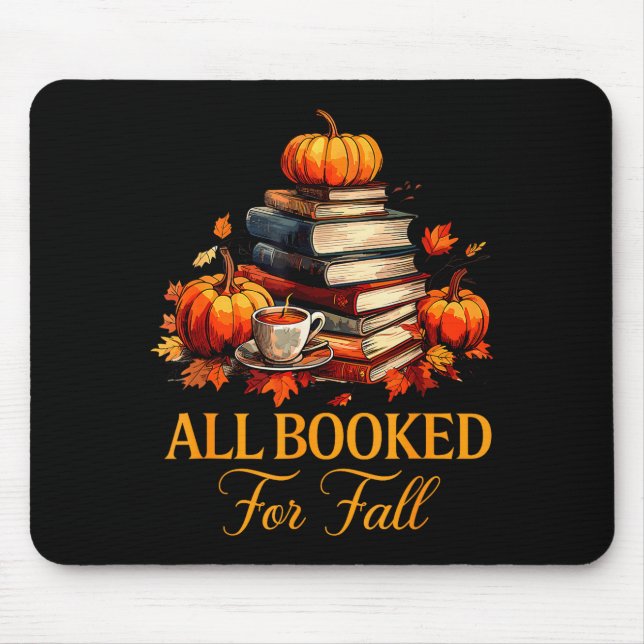 All Booked For Fall Books Coffee Fall Leaves Pumpk Musmatta (Framsidan)