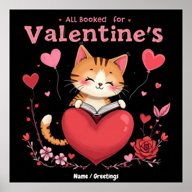  All Booked for Valentines A Perfect Valentine’s  Poster (Framsidan)