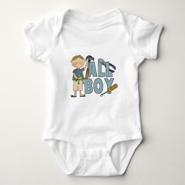 All Boy Infant Creeper Tee Shirt (Framsida)