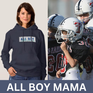 All Boy Mamma Cute Navy Blue T Shirt