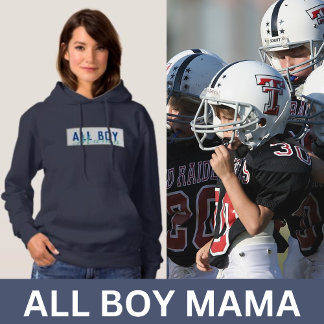 All Boy Mamma Cute Navy Blue T Shirt