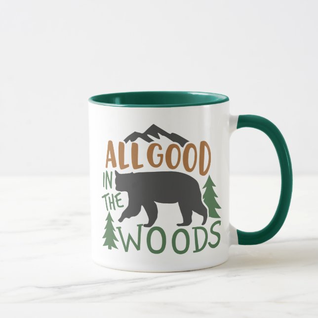 All Bra i Skogen Forest Black Bear Camping Mugg (Höger)