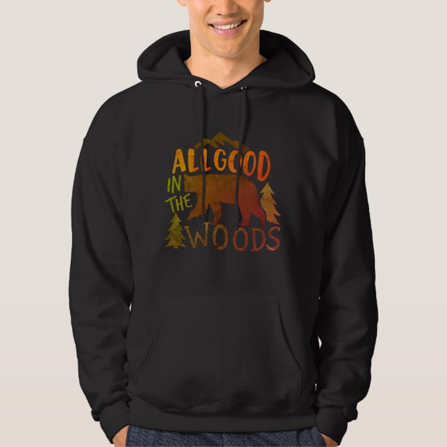 All Bra i Skogen-skogsäckshuset Hoodie (Framsida)