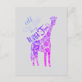 "All Bra Sak är Vild & free"-vykort Vykort