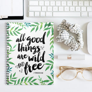 All Bra Sak är Vild och fri offert Anteckningsbok Med Spiral