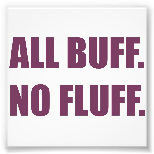 All Buff No Fluff Tjock Hamster Commercial Fototryck (Framsidan)