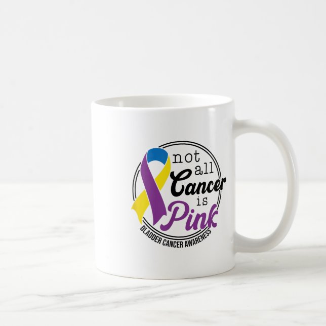 All cancer är inte Rosa, Bladder Cancer Awareness Kaffemugg (Höger)