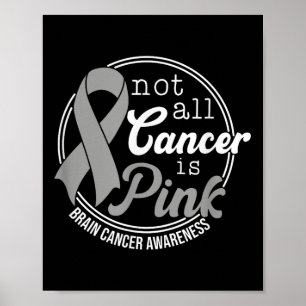 All cancer är inte Rosa, hjärncancermedvetenhet Poster
