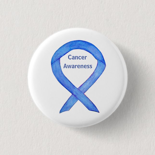 All Cancer Awareness Lavender Ribbon Pin Buttons Knapp (Framsida)
