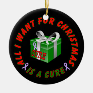 All Cancer Awareness Ribbon jul Ornament