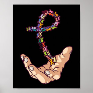 All Cancer betyder att medvetenheten om Rosett ban Poster