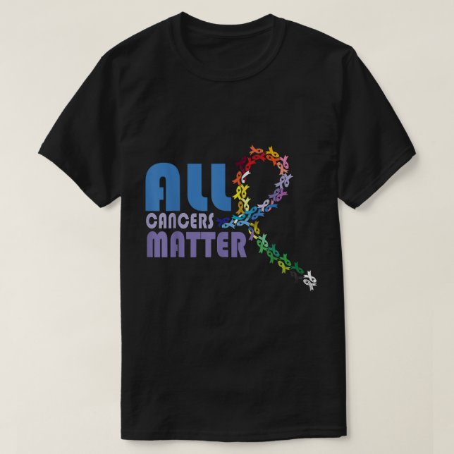 All Cancer betyder medvetandehöjande stöd i världs T Shirt (Design framsida)