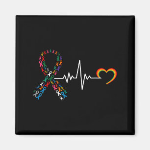 All Cancer Matters-medvetandedagen Puls Hjärtbeat Magnet