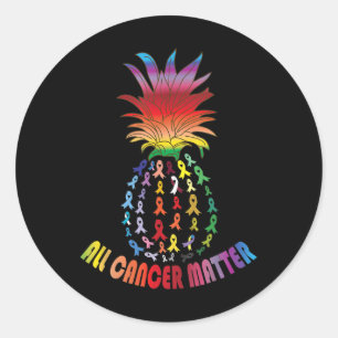 All Cancer-medvetande i World Cancer Day I PinAP Runt Klistermärke
