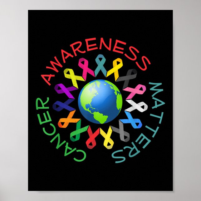 All Cancer Rosett band for All Cancer Awareness Poster (Framsidan)