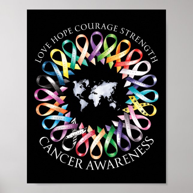 All Cancer S Survivors Awareness Fight Ribbon Supp Poster (Framsidan)