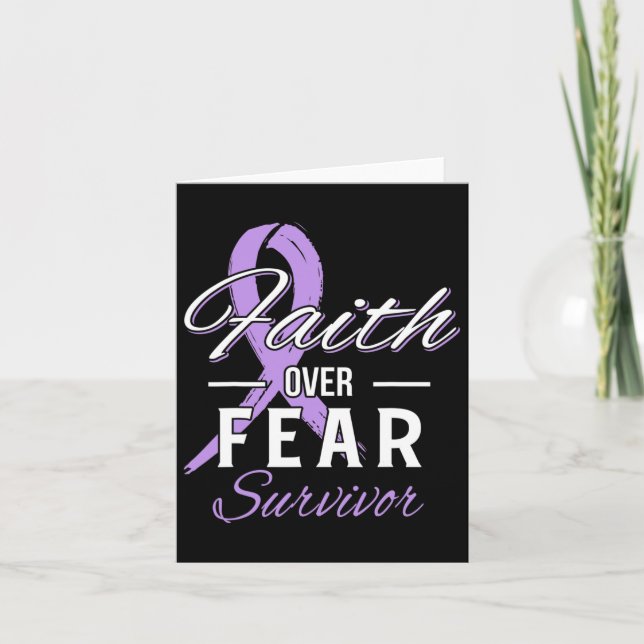 All Cancer Survivor Faith over Fear Christian Gift Kort (Framsida)