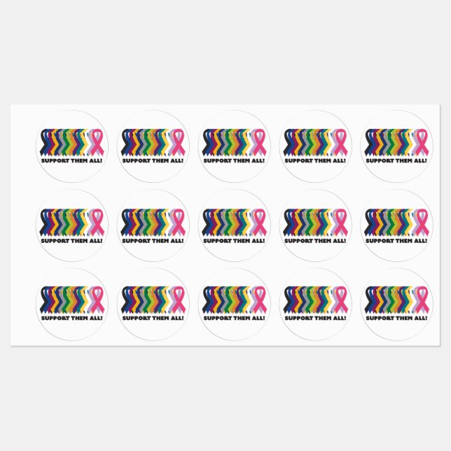 All cancermedvetenhet klistermärke (Ark)