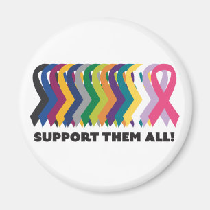 All cancermedvetenhet magnet