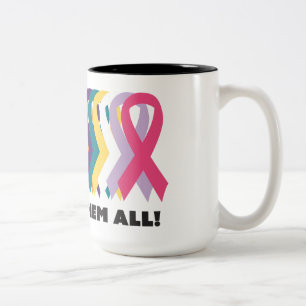 All cancermedvetenhet Två-Tonad mugg