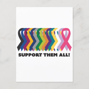 All cancermedvetenhet vykort