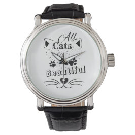 All Cats Are Beautiful – Minimal Cute Cat Design Armbandsur