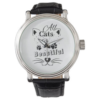All Cats Are Beautiful – Minimal Cute Cat Design Armbandsur